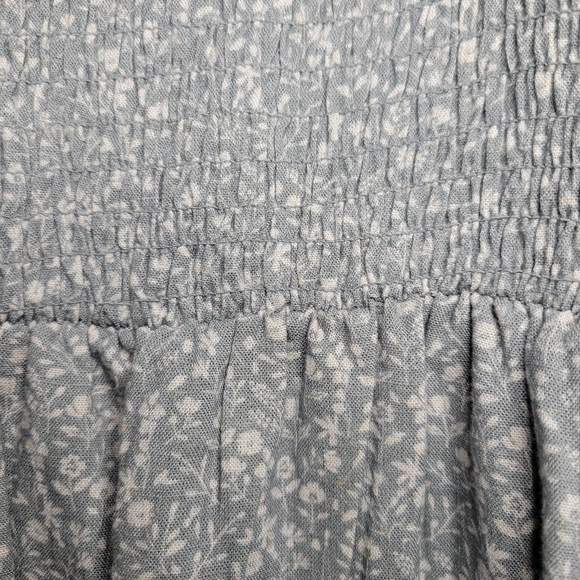 Little Cottonwood 100% linen blue floral parker dress, xsmall - Picture 4 of 6